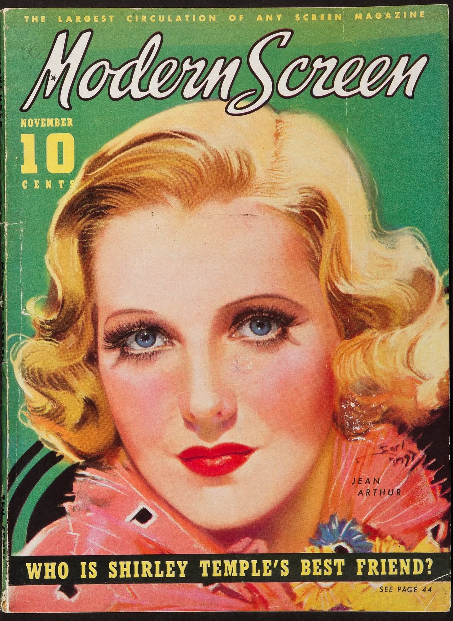 MODERN SCREEN magazine cover Issue 72 November 1936